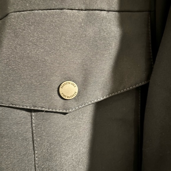 NWT Kenneth Cole Navy Blue Water Resistant Puffer Coat Jacket Size M - Picture 8 of 9